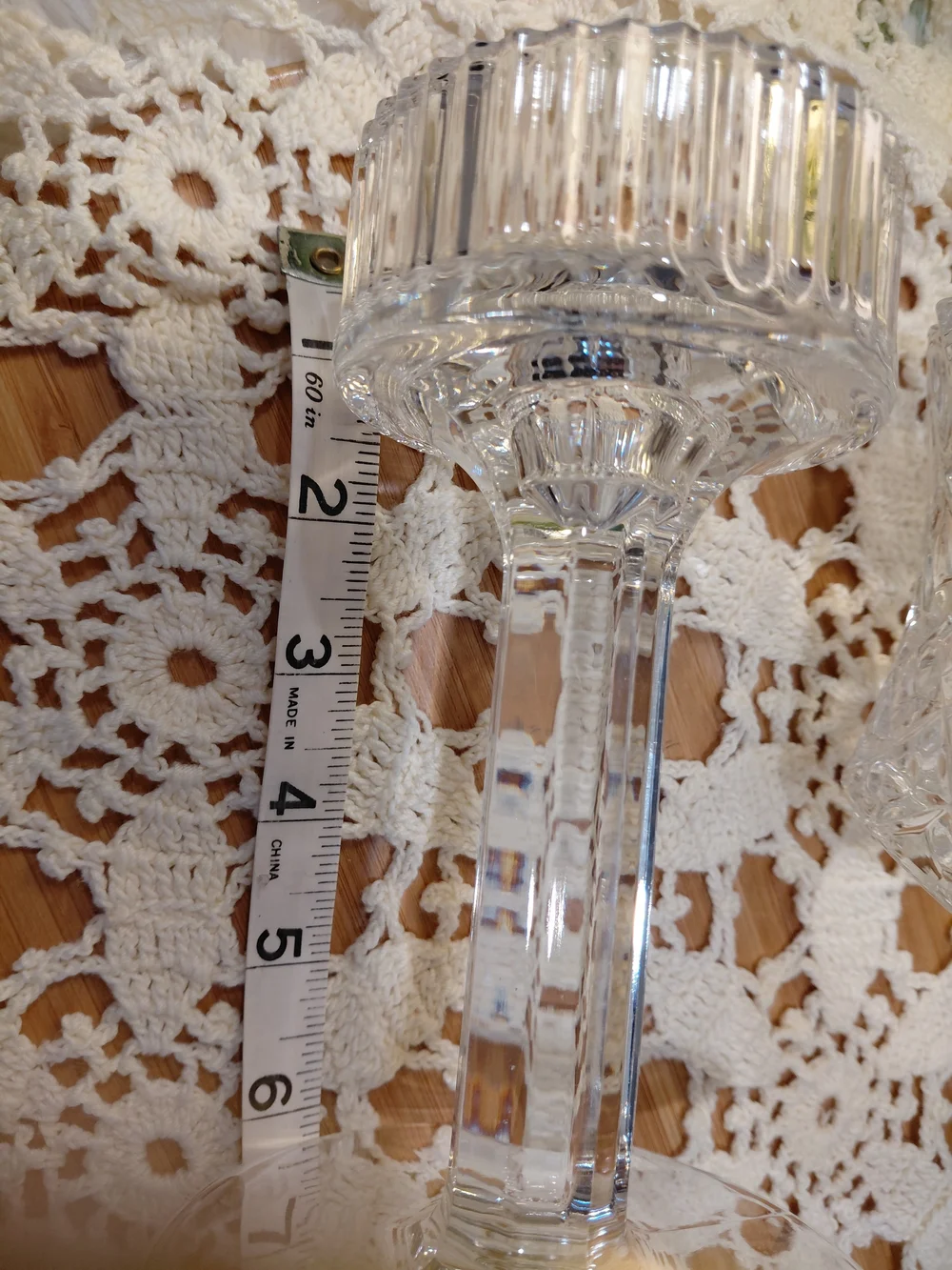 Vintage Shannon Crystal By Godinger Clear Cut Crystal Mini Lamp- Fairy Lamp 2pc